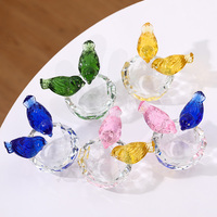 Ornements en cristal gravés au laser, écologiques, en forme de petit nid d'oiseau, art populaire animalier, pour enfants et étudiants, vente en gros