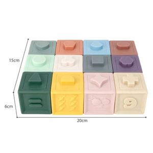 Nouvelle version Jouets éducatifs 12 pièces Blocs de construction souples en silicone à empiler pour bébés et enfants - Product Image 5