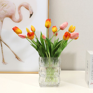 Bunga Tulip Artifisial Grosir Kelas Atas, Dekorasi Meja Ruang Tamu Rumah, <span class=keywords><strong>Bonsai</strong></span> Bunga Berbentuk Timbul - Product Image 3
