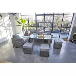 OEM/ODM комплект уличной мебели, диван из ротанга, садовый набор, плетеный диван, садовый диван для двора
