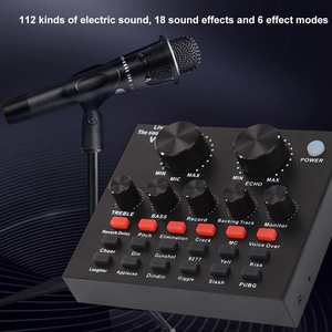 <span class=keywords><strong>Carte</strong></span> <span class=keywords><strong>son</strong></span> audio V8 - Interface audio externe USB <span class=keywords><strong>pour</strong></span> enregistrement en studio, streaming en direct et karaoké <span class=keywords><strong>pour</strong></span> <span class=keywords><strong>PC</strong></span>, téléphone, <span class=keywords><strong>guitare</strong></span> et casque - Product Image 5