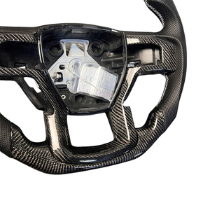 Vente directe d'usine avec volant en fibre de carbone noire de haute qualité pour Ford Raptor F150 2015-2022 Pièces de volant personnalisables - Product Image 3