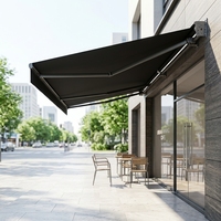 Auvent rétractable sur mesure OEM avec bras courbés en aluminium renforcé pour terrasse et jardin résidentiels