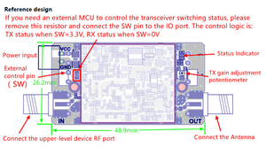 AB-IOT 420-480MHZ 433mhz Amplificador de Señal, Transmisor y Receptor Bidireccional, Módulo de Amplificación de Señal - Product Image 4