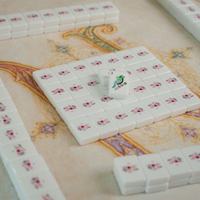 Vente directe usine de 160 jeux de Mahjong américain à thème chat en acrylique blanc monocouche, jeux de société multijoueurs, cadeaux pour amis