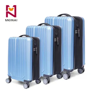 Gran oferta de maletas de viaje, bolsas de equipaje Abs, ruedas en stock, bolsa de carrito de estilo de viaje, equipaje de mano