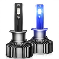 Feux de route avant à LED bleu glace pour voiture |   Ampoules LED H7 H11 9005 9006 881 5202 50W 12V résistantes aux intempéries