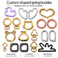 Fermoirs à ressort métalliques de forme personnalisée, colorés, en forme de cœur, d'animal ou d'étoile, boucles de fermeture à pression pour porte-clés, portefeuille, connecteur DIY