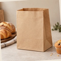 Sacs en papier kraft personnalisés imprimés SOS sans poignées pour café, emballage à soufflet latéral ouvert, vente en gros, approvisionnement B2B