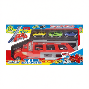 Camión de juguete Tir Catapulta de metal fundido a presión con 6 coches, 41 cm, para niños de 3 años en adelante - Product Image 2