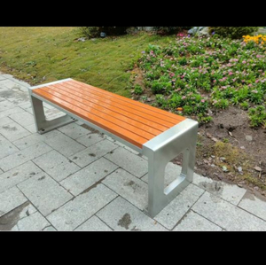 Đô thị đồ gỗ ngoài trời công viên băng ghế vuông ghế kim loại ghế vườn có thể được tùy chỉnh - Product Image 5