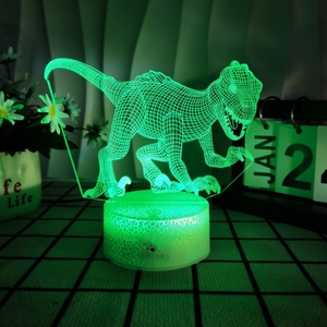 Custom Designed 7 Color Optical Illusion LED Night <b>Light</b> USB Remote Acrylic 3D Touch Table Lamp with ABS Body - Product Image 3