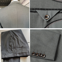 Costume de Travail Formel pour Hommes Élégant Haut de Gamme Sur Mesure Trois Pièces Coupe Slim