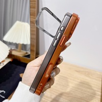 Étui de téléphone magnétique en PC électroplaqué avec protection d'objectif d'appareil photo rabattable, béquille, coque de protection rigide transparente pour iPhone 18 Pro Max