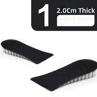 Semelles intérieures en silicone de 2 à 5 cm pour augmenter la taille, invisibles, anti-fatigue, demi-semelles pour hommes et femmes, absorption des chocs pour chaussures de sport