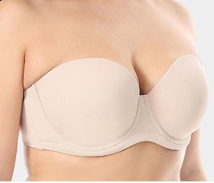 도매 새로운 디자인 조정 스트랩 여성을위한 비 패딩 유선 숙녀 브래지어 섹시한 플러스 사이즈 끈이없는 보이지 않는 등이없는 브래지어