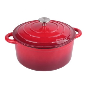 Đầy Màu sắc sứ tráng men gang casseroles nấu ăn nồi đặt thân thiện với môi trường LFGB chứng nhận gas cảm ứng tương thích đôi - Product Image 4