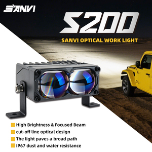 ไฟตัดหมอก LED แบบกระจังหน้าความสว่างสูง S200 สำหรับรถยนต์ ระบบไฟส่องสว่างอัตโนมัติ อุปกรณ์เสริมฝากระโปรงหน้า - Product Image 1