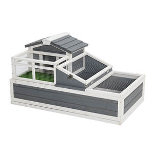 Habitat pour tortues en bois moderne à 2 étages, 3 pièces, balcon en gazon, toit ouvrant, utilisation intérieure/extérieure, cage pour reptiles (couleur personnalisée) - Product Image 1