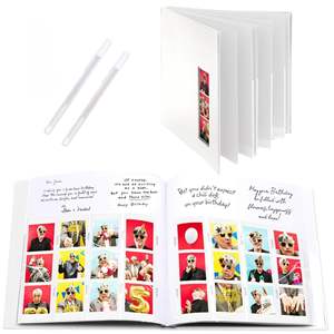 <span class=keywords><strong>Album</strong></span> Fotografico Bianco per Photobooth 2x6 Pollici, 40 Pagine, Contiene 160 Foto, Libro dei Ricordi con 2 Penne per Matrimoni, Compleanni ed Eventi - Product Image 1