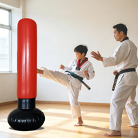 Sac de frappe gonflable pour enfants, jouet sensoriel et cadeau d'anniversaire pour garçons et filles, sac de frappe autoportant de 61 pouces avec action de rebond