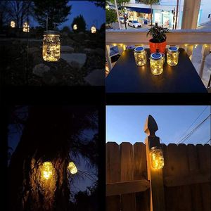 High Quality Waterproof LED Light for <b>Garden</b> Christmas Starry Outdoor Fairy <b>String</b> Solar Mason Jar IP65 Glass High-Grade - Product Image 5