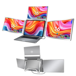 Extensor de Pantalla para Portátil, 3 Pantallas, 16 Pulgadas, Monitor Cuádruple Portátil con USB Tipo-C para Portátiles - Product Image 1
