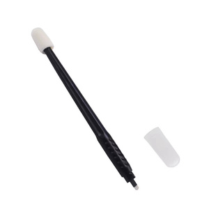 Soporte desechable para microcuchillas PMU, mango negro manual para tatuaje de cejas, para agujas 18U U Nano - Product Image 5
