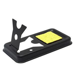 Soporte para soldador en forma de Y, soporte de mesa rectangular de metal de 12 cm x 6,5 cm con esponja para herramientas de soldadura - Product Image 3