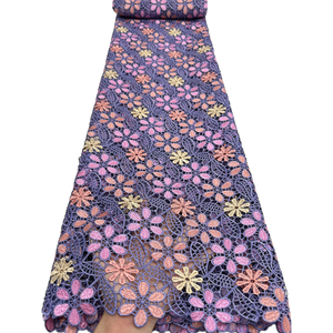 Telas de encaje de guipur africanas NI.AI de alta calidad, tela de encaje nigeriana para material de costura de bodas. - Product Image 2