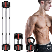 Nouvel ensemble d'haltères, kettlebells et barres d'entraînement 3-en-1 en acier à réglage rapide pour usage domestique