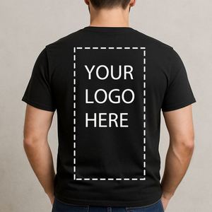 Camiseta de Trabajo con Logotipo Personalizado, Negra, 100% Algodón, 180 g/m², Uniforme Informal de Negocios con Diseño Impreso en Serigrafía DTF - Product Image 3