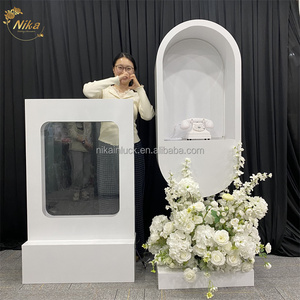 NIKA Hot Sales Party <strong>Wedding</strong> Phone Booth with LED Light Audio <strong>Guestbook</strong> Stand White Telephone Booth <strong>for</strong> <strong>Wedding</strong> Decoration - Product Image 4
