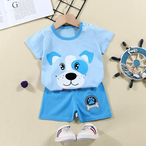 Conjunto de Dos Piezas de Verano 2026 para Niños, Estilo Coreano, Camiseta de Manga Corta y Pantalones Cortos con Estampado de Dibujos Animados en Algodón Puro para Bebés - Product Image 5
