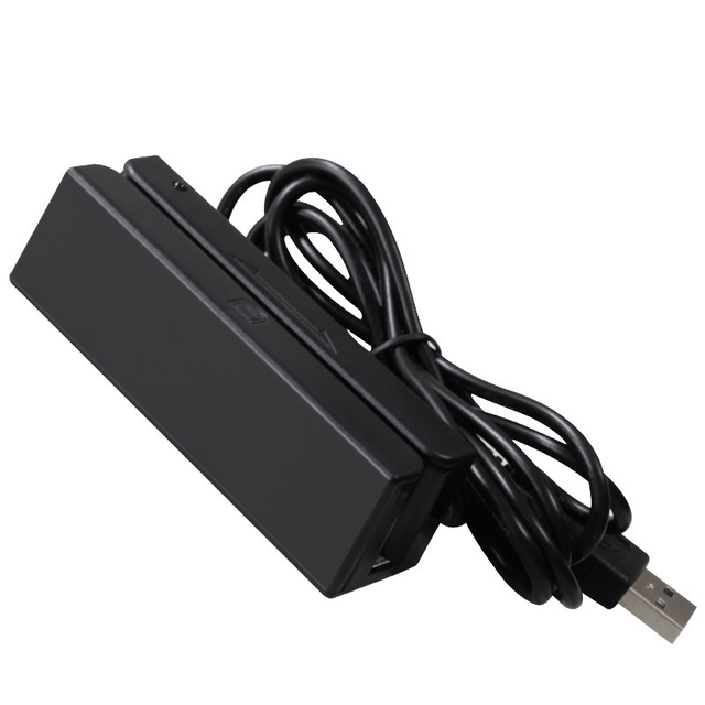 USB Interface Swipe 3 Tracks Magnetic Stripe Card Reader with ABS Material 100mm Reading Distance ISO 14443A Protocol