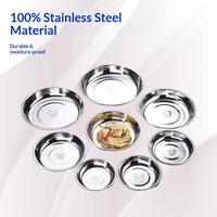 Assiettes de table en acier inoxydable 304 de qualité alimentaire pour la maison