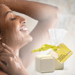 Cadeaux emballés individuellement avec marque de distributeur personnalisée <span class=keywords><strong>Cube</strong></span> d'huiles essentielles d'eucalyptus défroisseurs à vapeur de douche naturels - Product Image 2