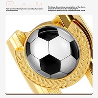 Nouveau trophée de football en métal et cristal artificiel, récompenses personnalisées gravées pour événements sportifs, prix Globe d'Or, meilleur joueur, tireur, gardien de but