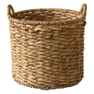 Cao Cấp Nước Tự Nhiên Lục Bình Vòng Treo Quần Áo Lưu Trữ Giỏ Dệt Giặt ủi <span class=keywords><strong>Hamper</strong></span> Với Xử Lý Cho Phòng Tắm Hoặc Phòng Ngủ - Product Image 2