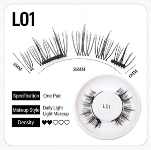 <span class=keywords><strong>Faux</strong></span> cils magnétiques 3D doux synthétiques faits à la main avec courbure CC et logo personnalisé - Product Image 1