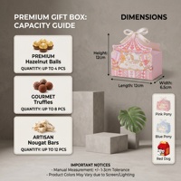 Dossiers en carton Kawaii motif chiot carrousel de dessin animé pour emballage cadeau de bonbons et chocolats, pour mariage, anniversaire, baby shower, événements scolaires pour enfants