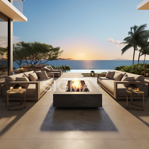 Set di Divani <span class=keywords><strong>da</strong></span> Patio SIGMA in Teak Massiccio di Alta Qualità - Mobili <span class=keywords><strong>da</strong></span> Esterno Durevoli con Cuscini in Schiuma Impermeabile - Product Image 1
