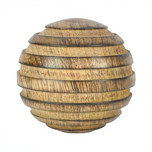 Pisapapeles de escritorio de oficina de pelota de tendencia y objeto decorativo de mesa Bola de madera móvil fácil con logotipo personalizado aceptable - Product Image 1