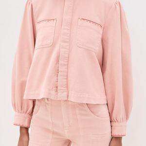 Veste en jean à bas prix, vente en gros, veste courte Ziggy avec broderie, 100% coton, veste courte pour femmes - Product Image 2