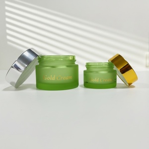 Skincare Packaging Frosted Glass Jars Cosmetic 100ml 60g 200g 30g Gold Lids Cream Containers Custom Logo - Product Image 3
