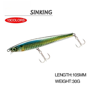 Nouveaux leurres de pêche méné coulée leurres d'eau salée 105mm 30g appâts de pêche <span class=keywords><strong>Monster</strong></span> Shot naufrage artificiel Pesca appât dur - Product Image 2