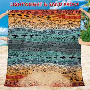 <b>Large</b> Sand Proof and Waterproof Customized Logo Design Beach <b>Mats</b> and Blankets with Storage Bags for Outdoor Beach Picnics - Product Image 4