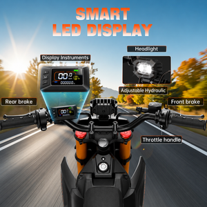 IN10 Moto <span class=keywords><strong>Elettrica</strong></span> da Fuoristrada 2600W con <span class=keywords><strong>Motore</strong></span> Brushless Mid-Drive, 40MPH, 146N.m di Coppia, Batteria 48V/23AH, Freni Idraulici Resistenti, IPX6 - Product Image 4