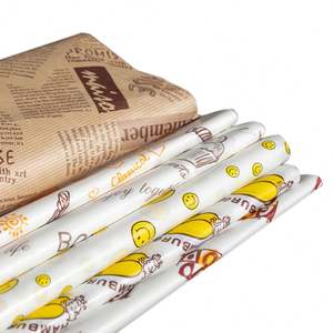 Custom Deli <b>Paper</b> Waterproof Wrap Burger <b>Wrapping</b> <b>Brown</b> Kraft <b>Paper</b> for Hamburg Sandwiches Burger Packaging - Product Image 5