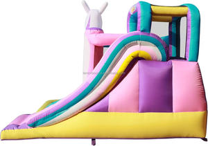 Château gonflable combiné avec toboggan pour fêtes à domicile, trampoline gonflable extérieur pour adultes et enfants avec piscine à balles pour jardin - Product Image 5